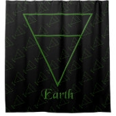 Valn Pagan Earth Element Symbol Douchegordijn (Voorkant)