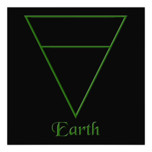 Valn Pagan Earth Element Symbol Foto Afdruk