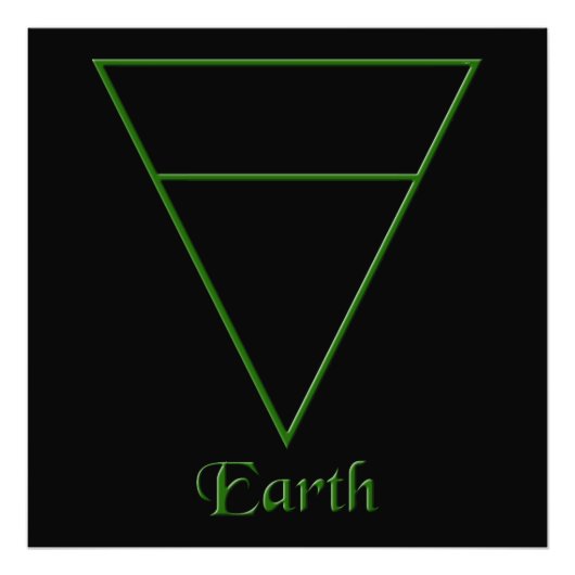 Valn Pagan Earth Element Symbol Foto Afdruk (Voorkant)