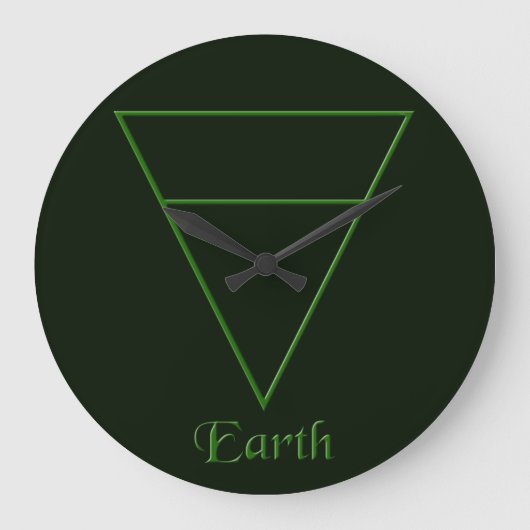 Valn Pagan Earth Element Symbol Grote Klok (Voorkant)