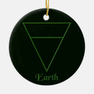 Valn Pagan Earth Element Symbol Keramisch Ornament