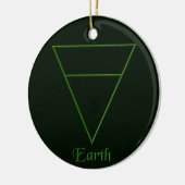 Valn Pagan Earth Element Symbol Keramisch Ornament (Links)