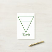 Valn Pagan Earth Element Symbol Post-it® Notes (Op bureau)