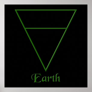 Valn Pagan Earth Element Symbol Poster