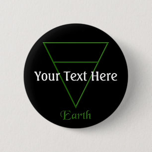 Valn Pagan Earth Element Symbol Ronde Button 5,7 Cm