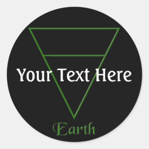 Valn Pagan Earth Element Symbol Ronde Sticker