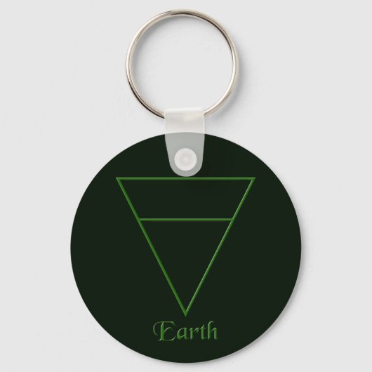 Valn Pagan Earth Element Symbol Sleutelhanger (Voorkant)