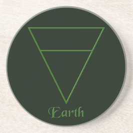 Valn Pagan Earth Element Symbol Zandsteen Onderzetter