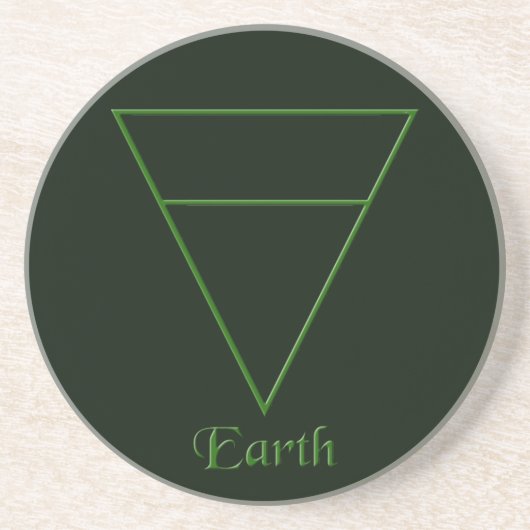 Valn Pagan Earth Element Symbol Zandsteen Onderzetter (Voorkant)