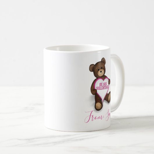 Valnetine's Day  Teddy Bear Persoonlijk Koffiemok (Voorkant rechts)