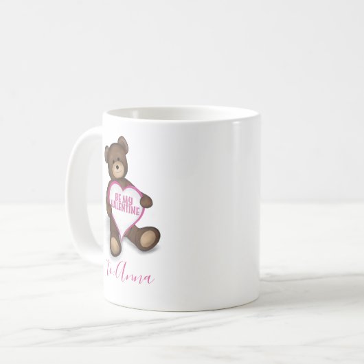 Valnetine's Day  Teddy Bear Persoonlijk Koffiemok (Voorkant links)