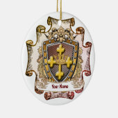 Valor Family Crest Achternaam ornament (Rechts)