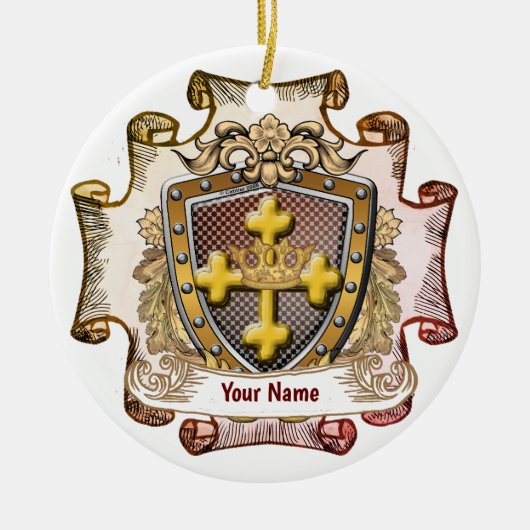 Valor Family Crest Achternaam ornament (Voorkant)