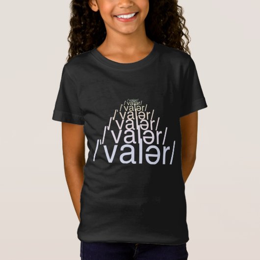 Valor Fonetisch Meisjes T-Shirt (Voorkant)