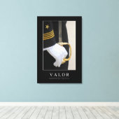 Valor: Inspirerend prijsopgave 1 Canvas Afdruk (Insitu (Houten vloer))