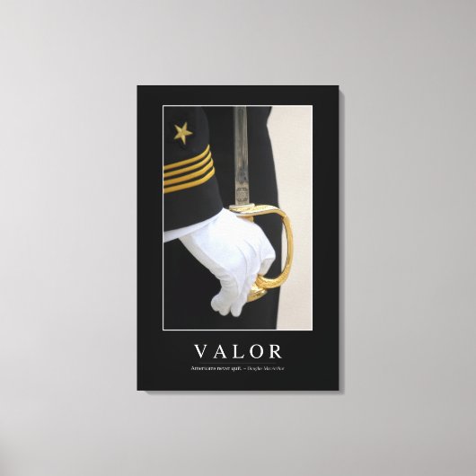 Valor: Inspirerend prijsopgave 1 Canvas Afdruk (Voorkant)