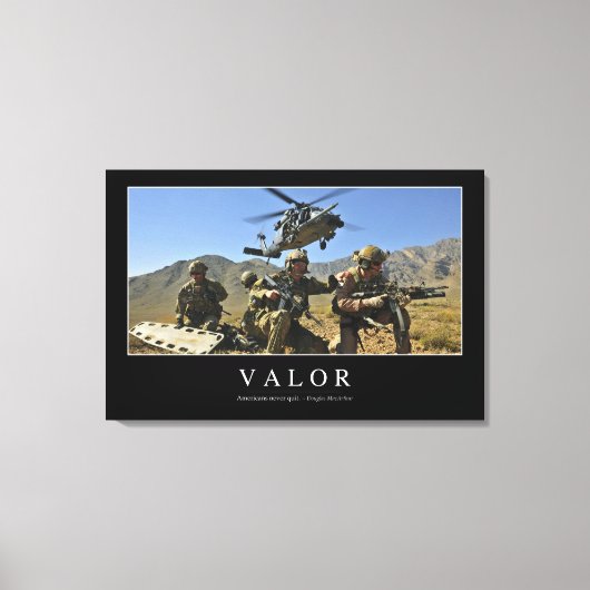 Valor: Inspirerend prijsopgave 2 Canvas Afdruk (Voorkant)
