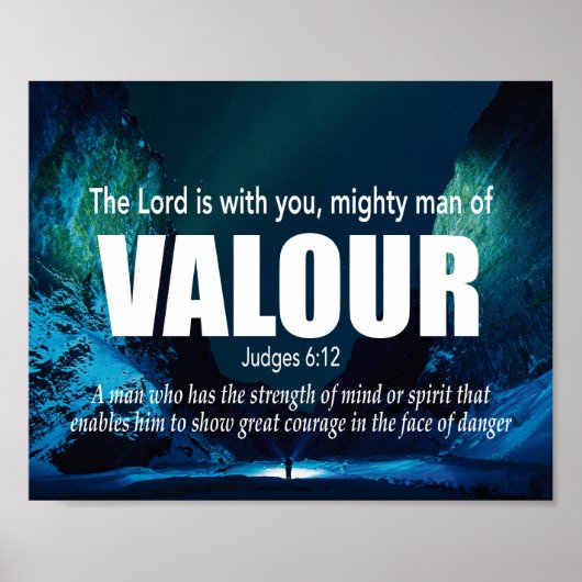 VALOR Mighty Man Judges 6:12 Christelijk Poster (Voorkant)