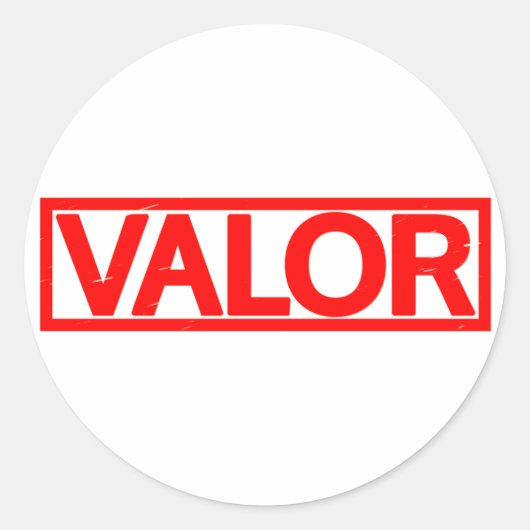 Valor Stamp Ronde Sticker (Voorkant)