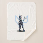 Valorant Jett Sherpa Deken (Voorkant)