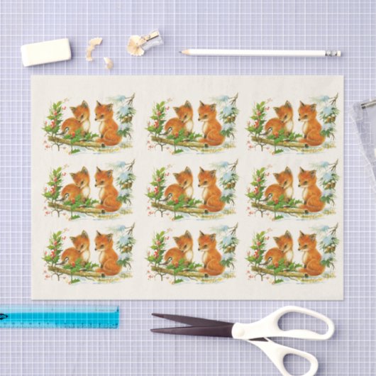 valoxes Retro kerstpatroon Tissuepapier (Craft)