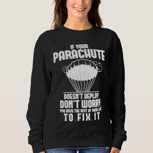 Valparachutisme parachutist Grappig parachute BASE Trui (Voorkant)