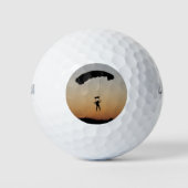 Valparachutist bij zonsondergang golfballen (Voorkant)