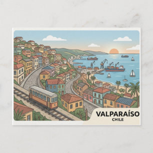 Valparaíso ansichtkaart briefkaart
