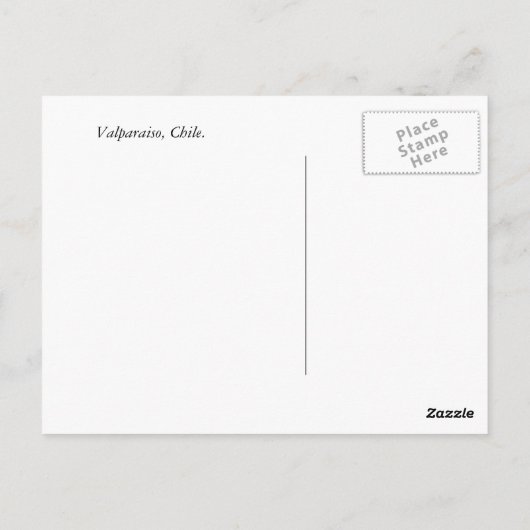 Valparaiso bij nacht briefkaart (Achterkant)