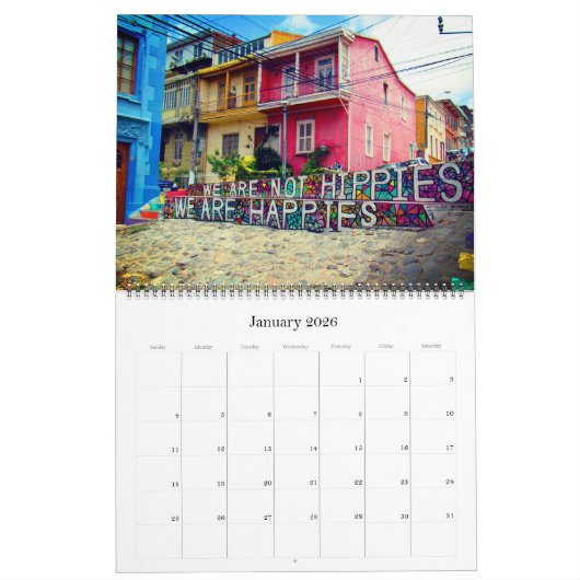 Valparaíso Chili 2025 groot Kalender (Jan 2026)