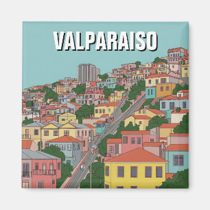 Valparaiso Chili Abstracte kunst Magneet