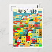 Valparaiso Chili Abstracte tekening Briefkaart (Voorkant / Achterkant)