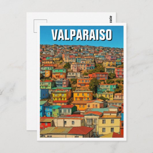 Valparaiso Chili Briefkaart (Voorkant / Achterkant)