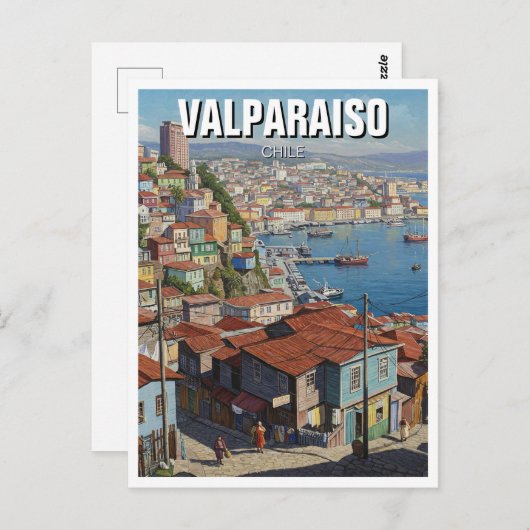 Valparaiso Chili Briefkaart (Voorkant / Achterkant)