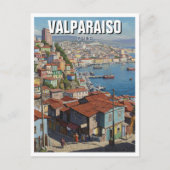 Valparaiso Chili Briefkaart (Voorkant)