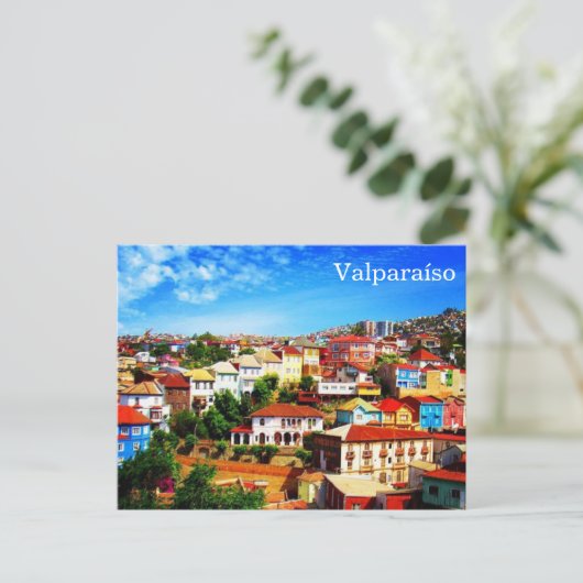valparaíso chili briefkaart (Staand voorkant)