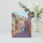 Valparaiso Chili Briefkaart Waterverf (Staand voorkant)