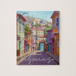 Valparaiso Chili Briefkaart Waterverf Legpuzzel