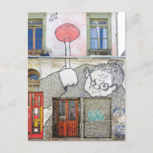 Valparaiso Chili Street Art Door Feestdagenkaart