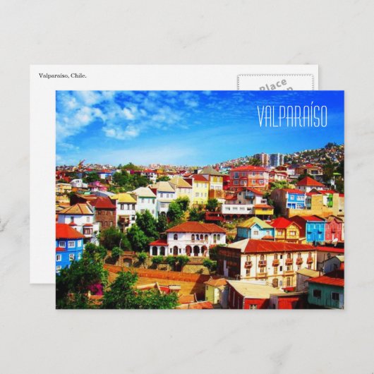 Valparaíso Chili-uitzicht Briefkaart (Voorkant / Achterkant)
