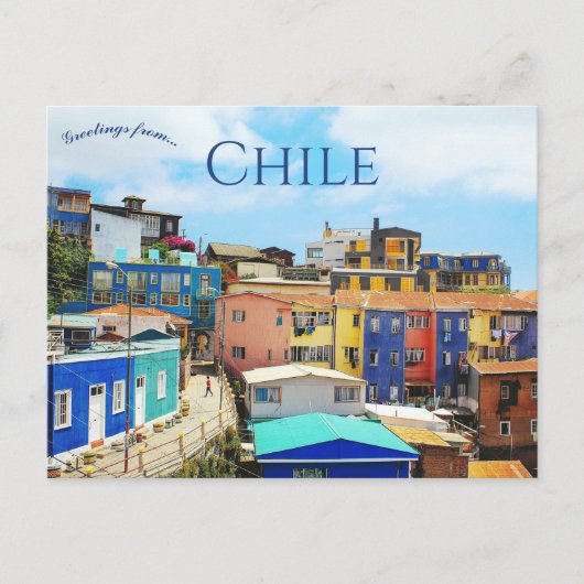 Valparaiso Chilië Briefkaart (Voorkant)