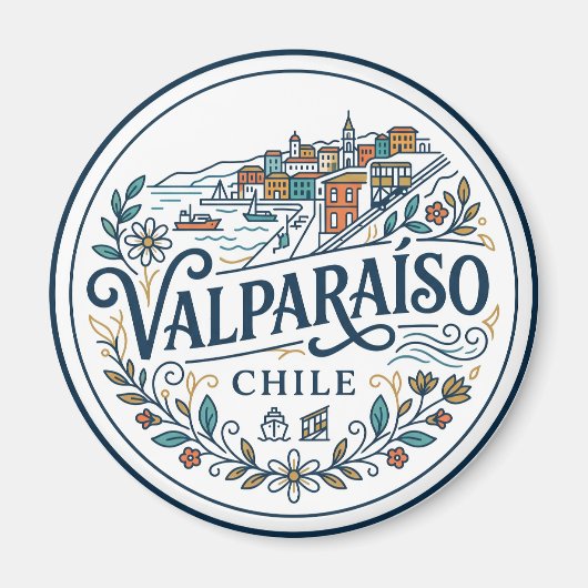 Valparaíso Chilië Magneet (Voorkant)