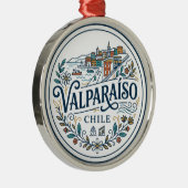 Valparaíso Chilië Metalen Ornament (Rechts)