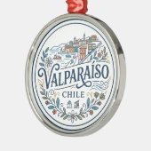 Valparaíso Chilië Metalen Ornament (Links)