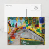 valparaíso funiculaire kunst briefkaart (Voorkant / Achterkant)