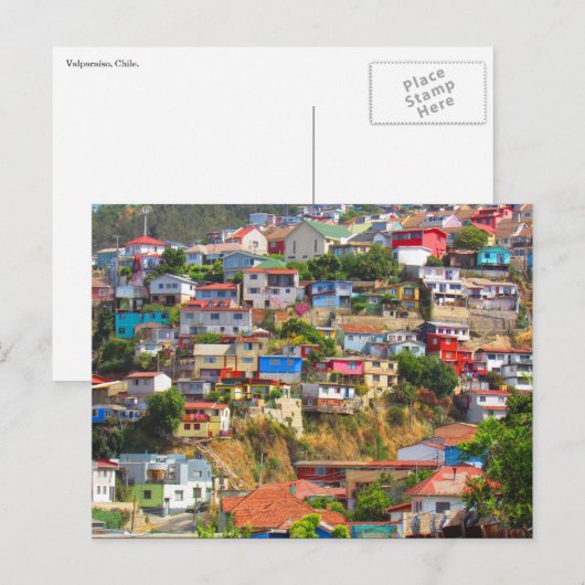 valparaíso : heuvels briefkaart (Voorkant / Achterkant)