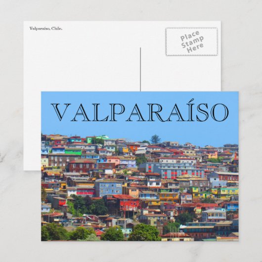 valparaíso hills briefkaart (Voorkant / Achterkant)