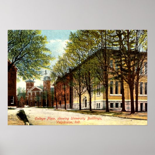 Valparaiso, Indiana College Place Poster (Voorkant)