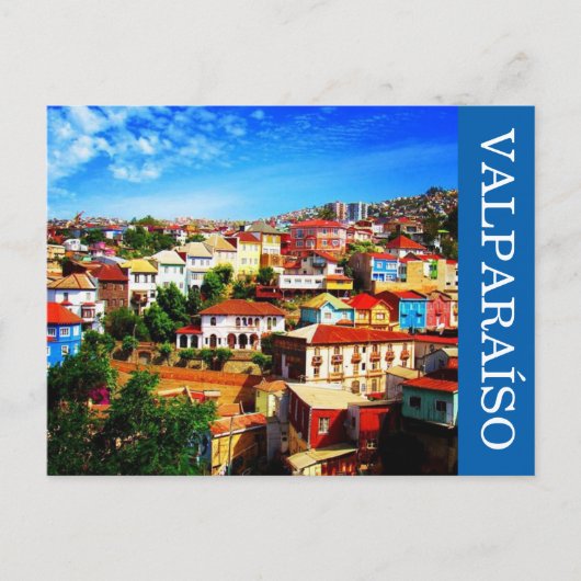 valparaíso kleuren briefkaart (Voorkant)