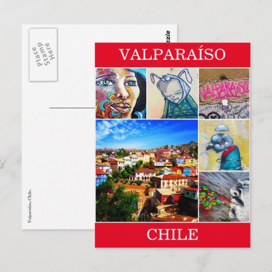 valparaíso kunstscènes briefkaart (Voorkant / Achterkant)